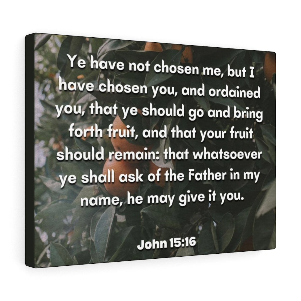 The Father John 15:16 Bible Verse Canvas Christian Wall Art Ready to Hang Unframed-Express Your Love Gifts