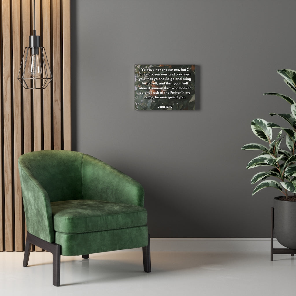 The Father John 15:16 Bible Verse Canvas Christian Wall Art Ready to Hang Unframed-Express Your Love Gifts