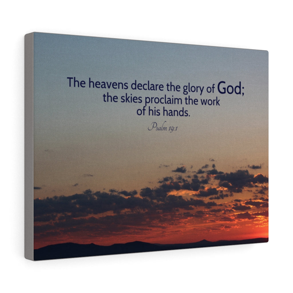 The Heavens DeclAre Psalm 19:1 Bible Verse Canvas Christian Wall Art Ready to Hang Unframed-Express Your Love Gifts