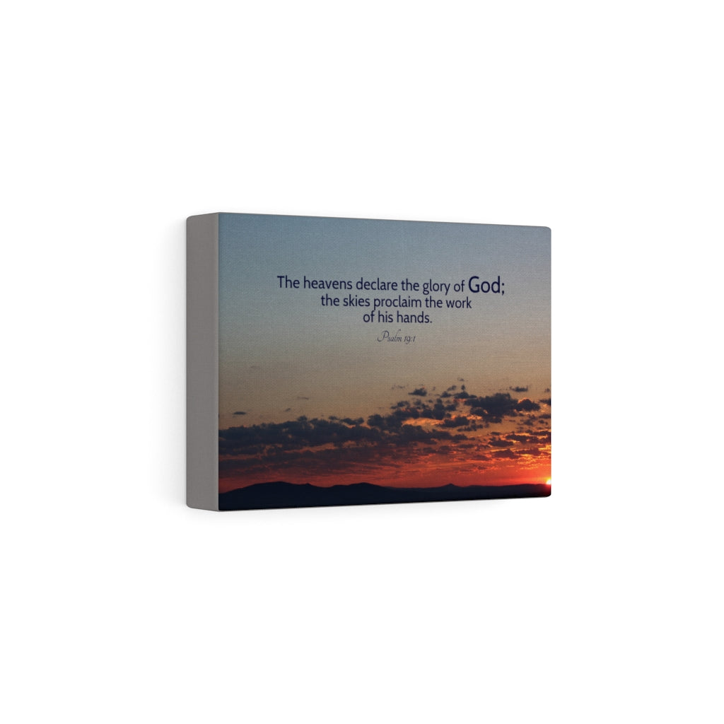 The Heavens DeclAre Psalm 19:1 Bible Verse Canvas Christian Wall Art Ready to Hang Unframed-Express Your Love Gifts