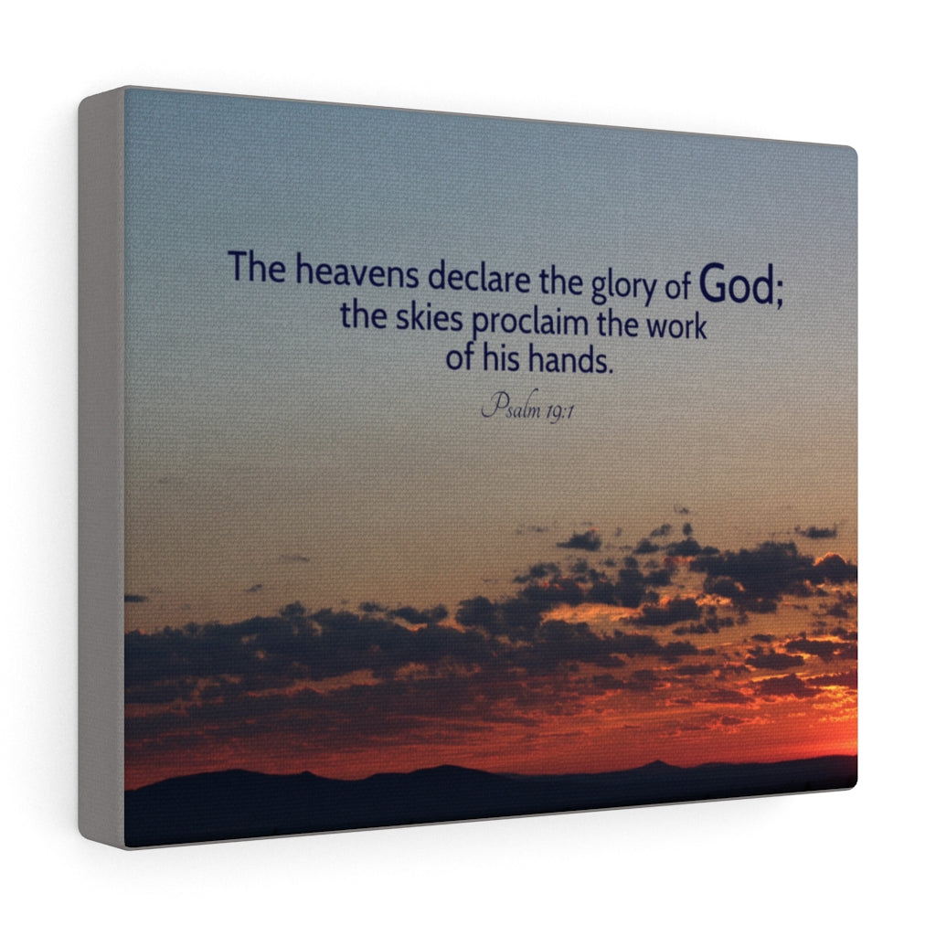 The Heavens DeclAre Psalm 19:1 Bible Verse Canvas Christian Wall Art Ready to Hang Unframed-Express Your Love Gifts