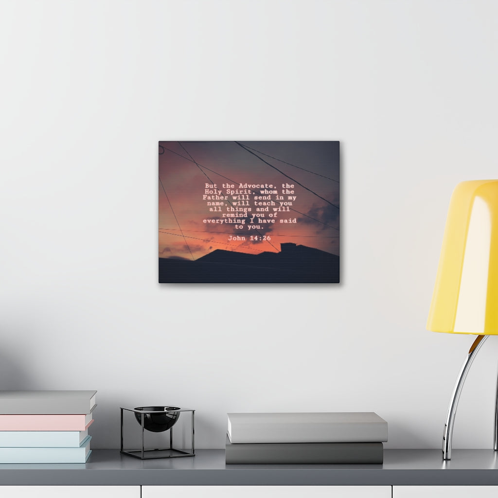 Scripture Walls The Holy Spirit John 14:26 Bible Verse Canvas Christian Wall Art Ready to Hang Unframed-Express Your Love Gifts
