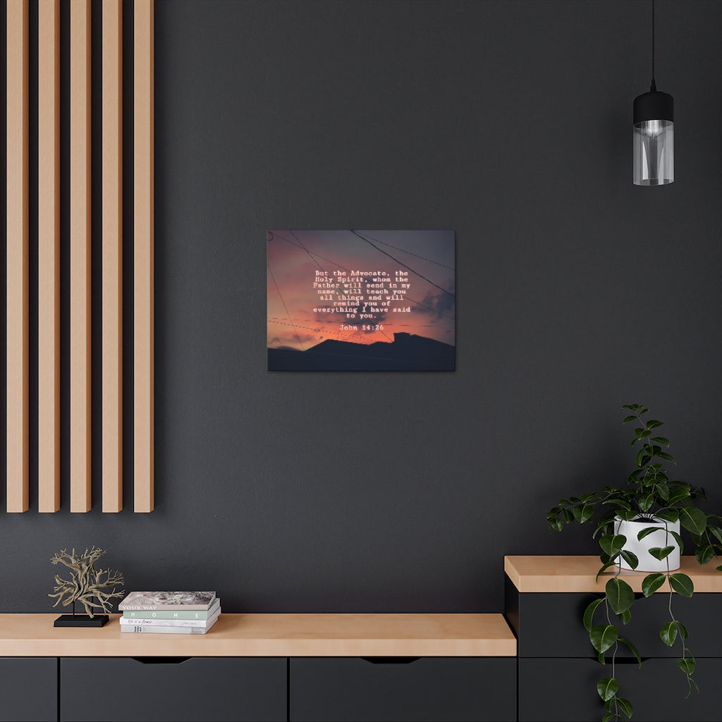 Scripture Walls The Holy Spirit John 14:26 Bible Verse Canvas Christian Wall Art Ready to Hang Unframed-Express Your Love Gifts