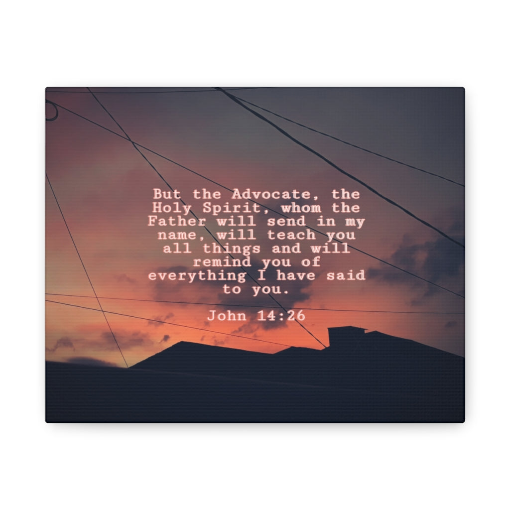 Scripture Walls The Holy Spirit John 14:26 Bible Verse Canvas Christian Wall Art Ready to Hang Unframed-Express Your Love Gifts