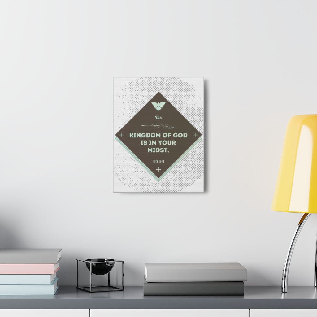 Scripture Walls The Kingdom Of God Luca 17:21 Bible Verse Canvas Christian Wall Art Ready To Hang Unframed-Express Your Love Gifts