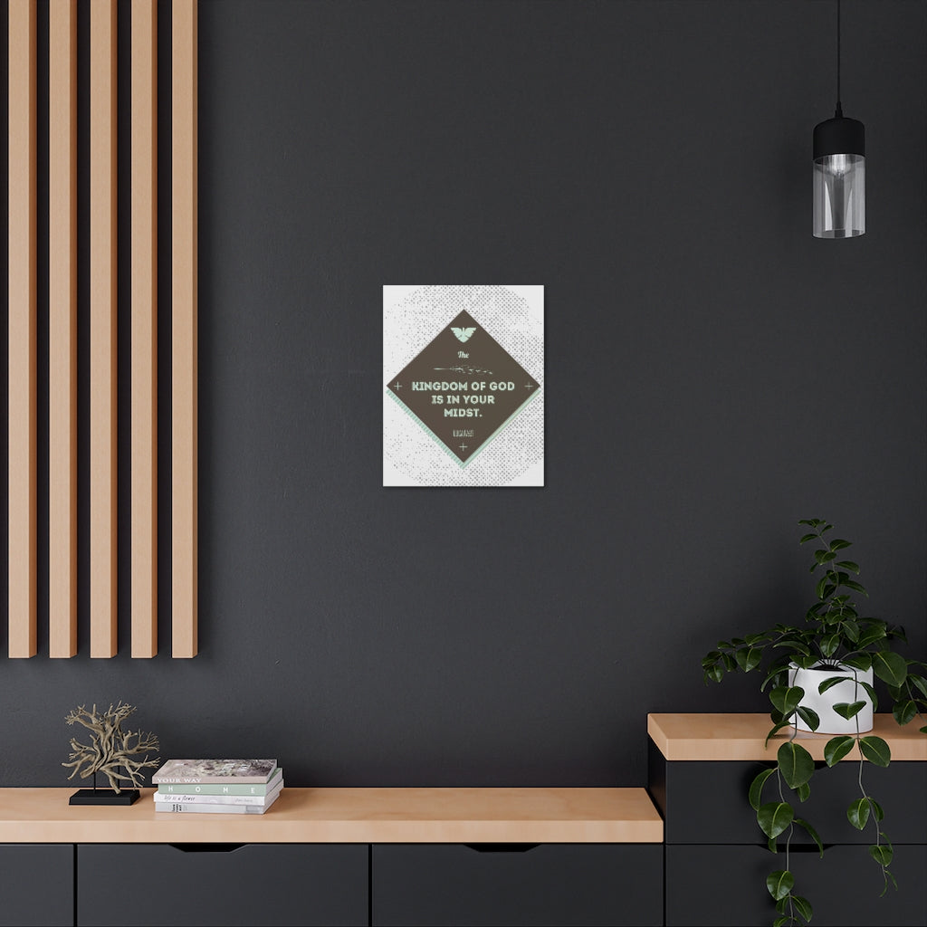 Scripture Walls The Kingdom Of God Luca 17:21 Bible Verse Canvas Christian Wall Art Ready To Hang Unframed-Express Your Love Gifts