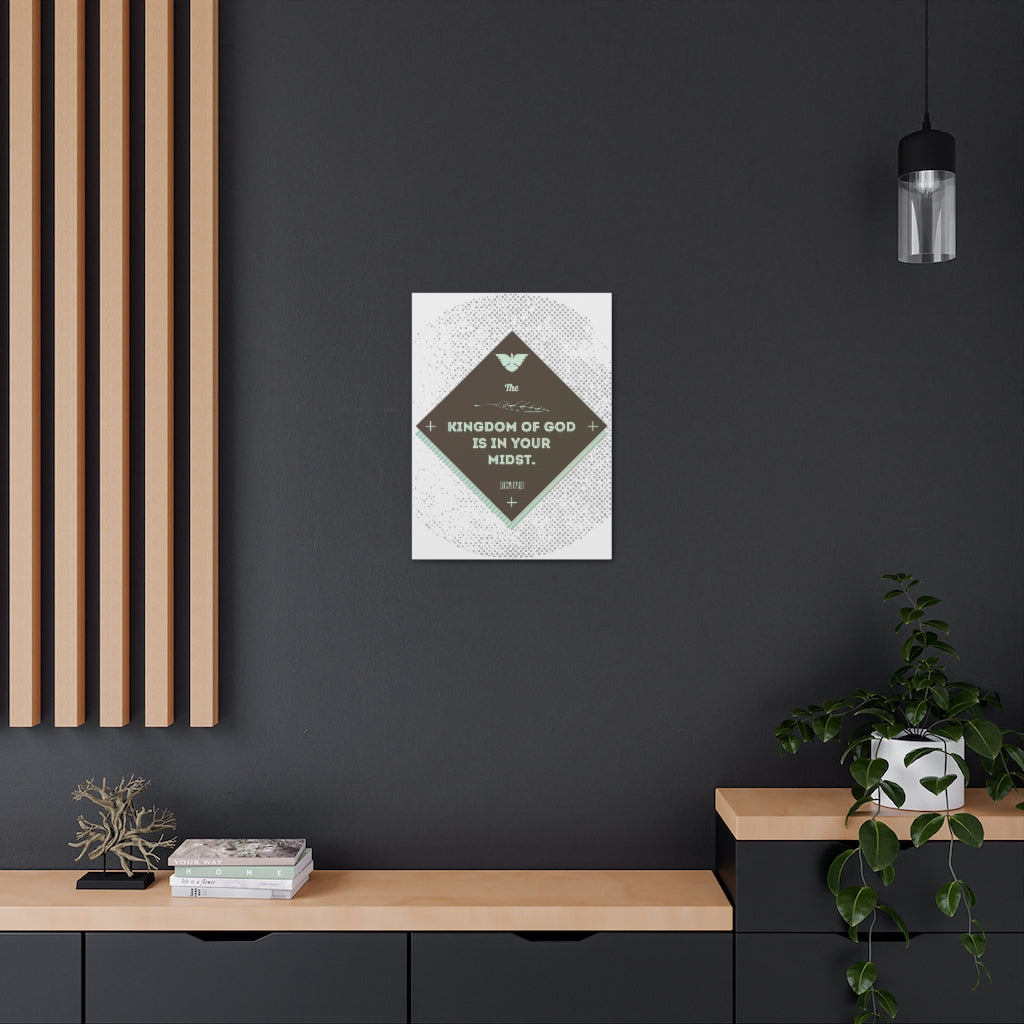 Scripture Walls The Kingdom Of God Luca 17:21 Bible Verse Canvas Christian Wall Art Ready To Hang Unframed-Express Your Love Gifts