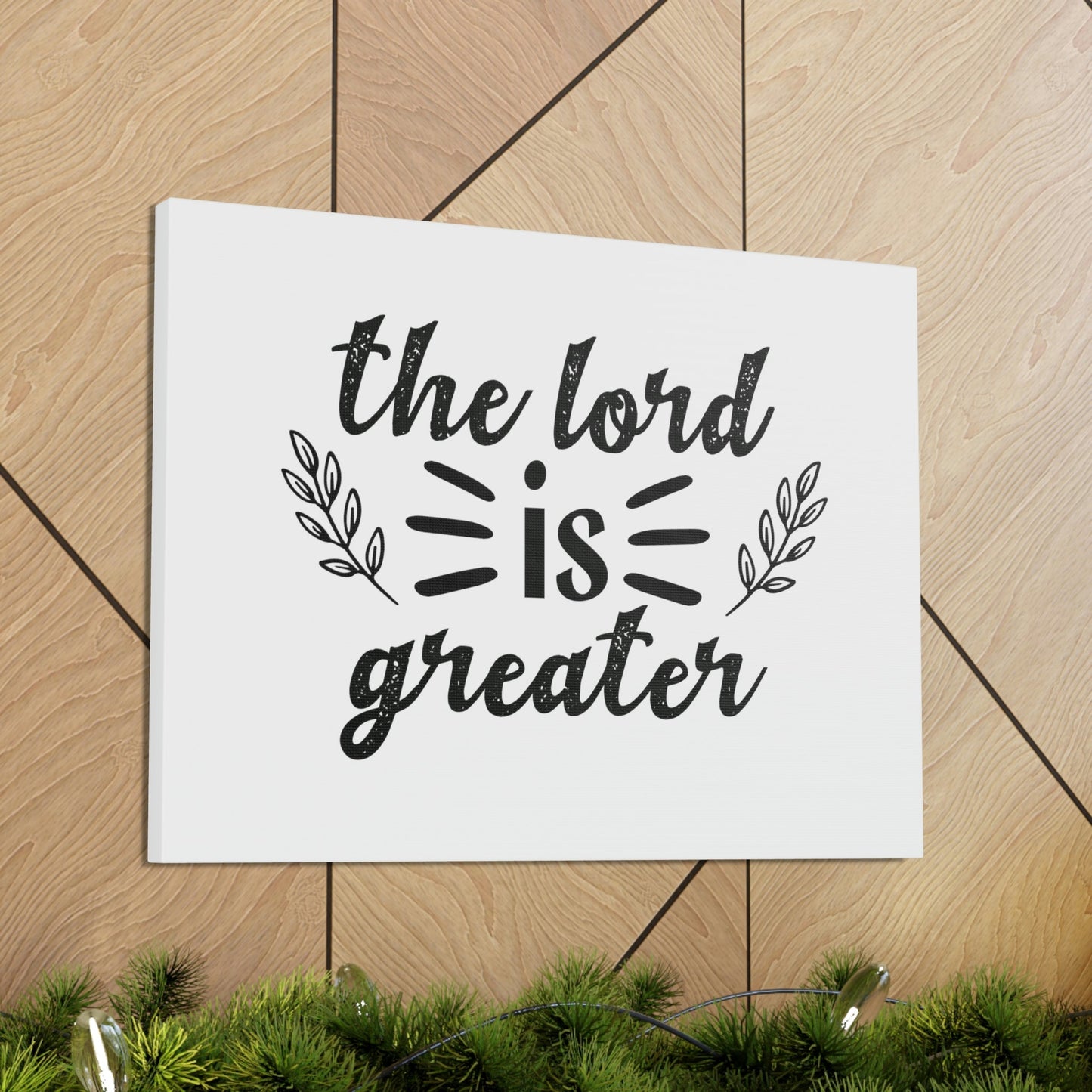 The Lord Is Greater 1 John 1:5 Christian Wall Art Bible Verse Print Ready to Hang Unframed-Express Your Love Gifts