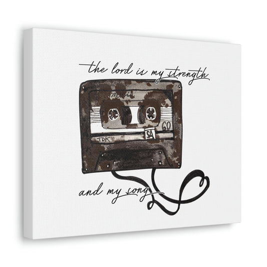 The Lord Is My Strength And My Song Exodus 15:2 Christian Wall Art Bible Verse Print Ready to Hang Unframed-Express Your Love Gifts