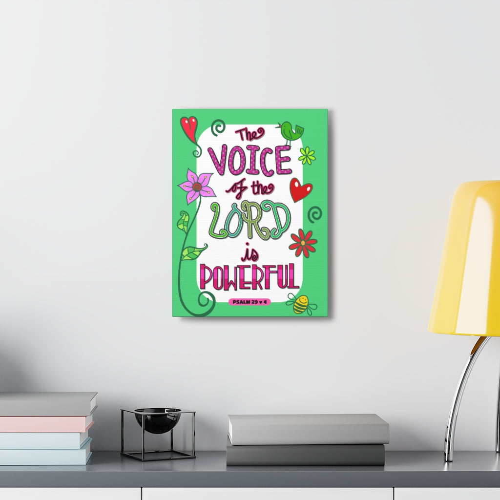 Scripture Walls The Lord Is Powerful Psalm 29:4 Bible Verse Canvas Christian Wall Art Ready to Hang Unframed-Express Your Love Gifts