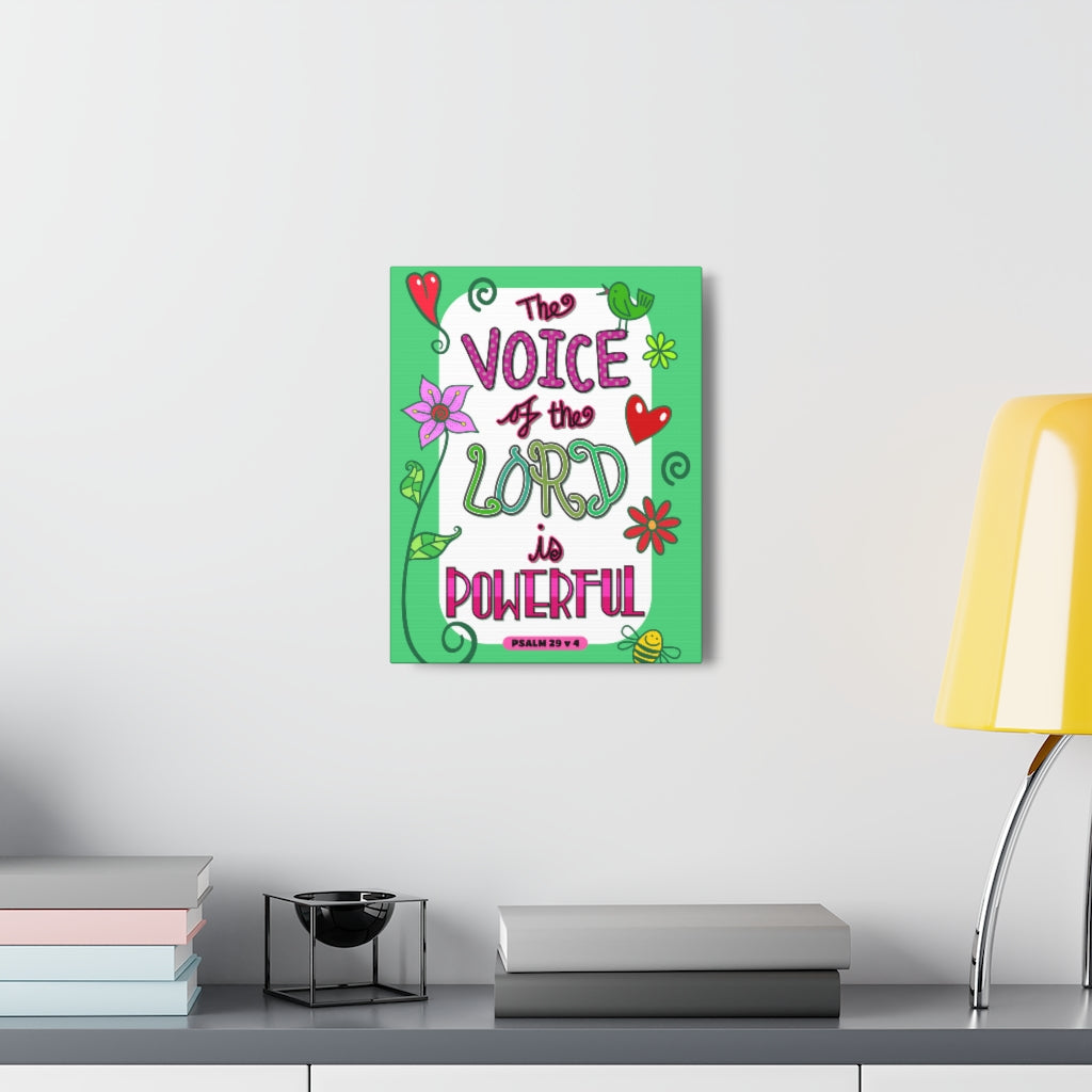 Scripture Walls The Lord Is Powerful Psalm 29:4 Bible Verse Canvas Christian Wall Art Ready to Hang Unframed-Express Your Love Gifts