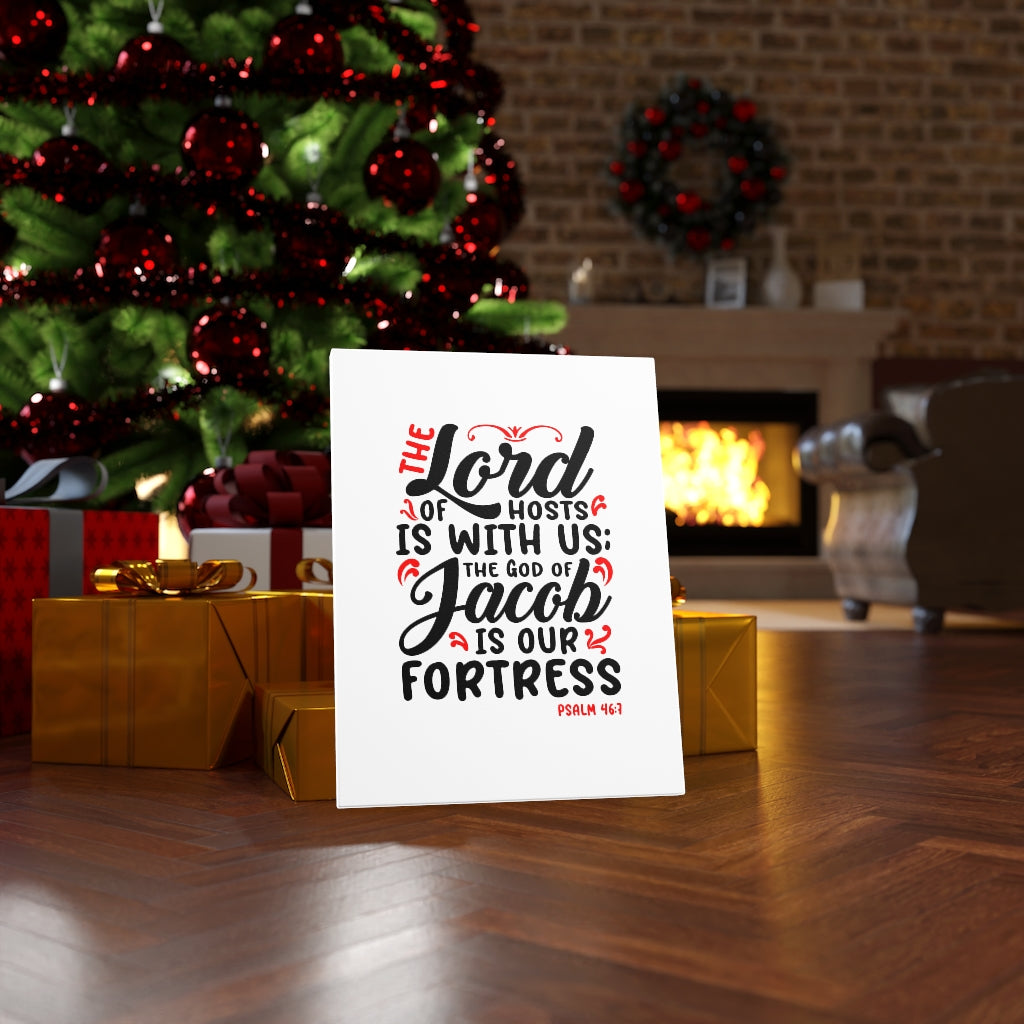 The Lord Of Hosts Psalm 46:7 Bible Verse Canvas Christian Wall Art Ready to Hang Unframed-Express Your Love Gifts