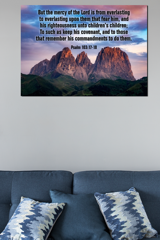 Scripture Walls The Mercy of The Lord Psalm 118:24 Christian Home Decor Bible Art Unframed-Express Your Love Gifts