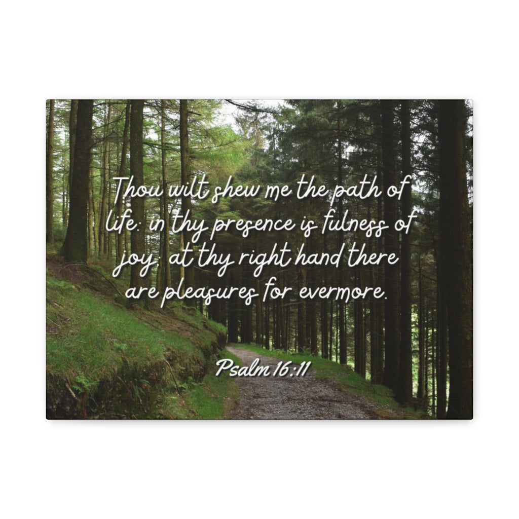Scripture Walls The Path Of Life Psalm 16:11 Bible Verse Canvas Christian Wall Art Ready to Hang Unframed-Express Your Love Gifts