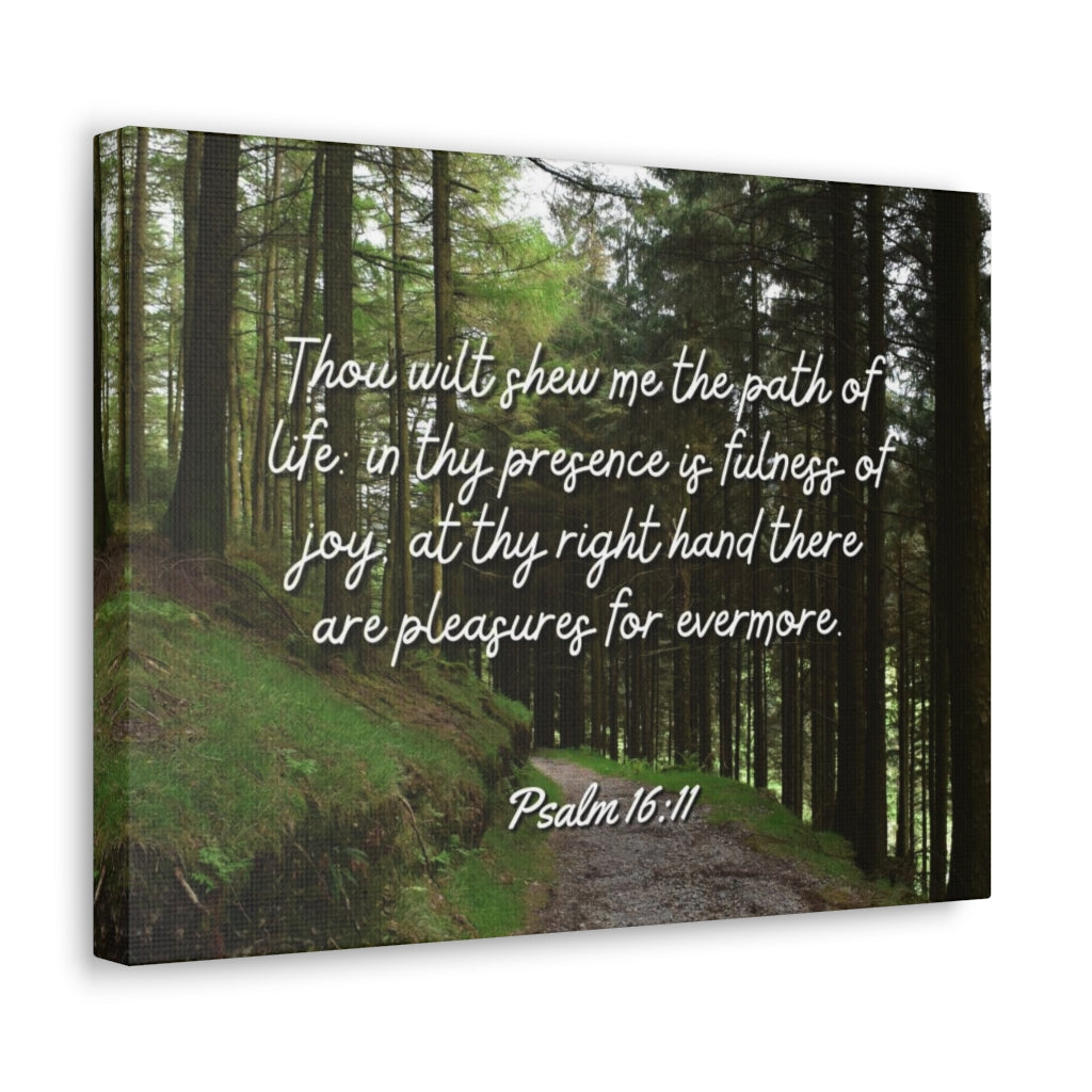 Scripture Walls The Path Of Life Psalm 16:11 Bible Verse Canvas Christian Wall Art Ready to Hang Unframed-Express Your Love Gifts