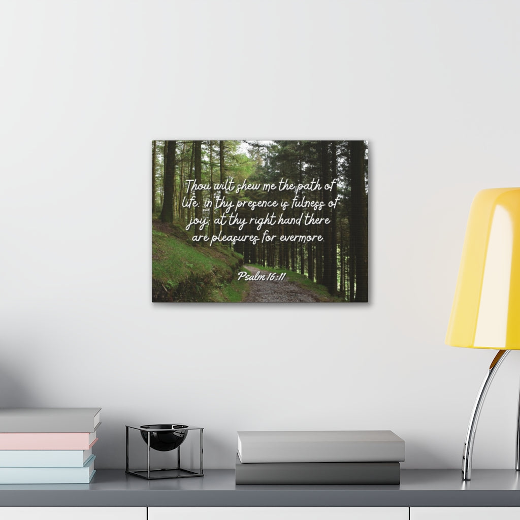 Scripture Walls The Path Of Life Psalm 16:11 Bible Verse Canvas Christian Wall Art Ready to Hang Unframed-Express Your Love Gifts