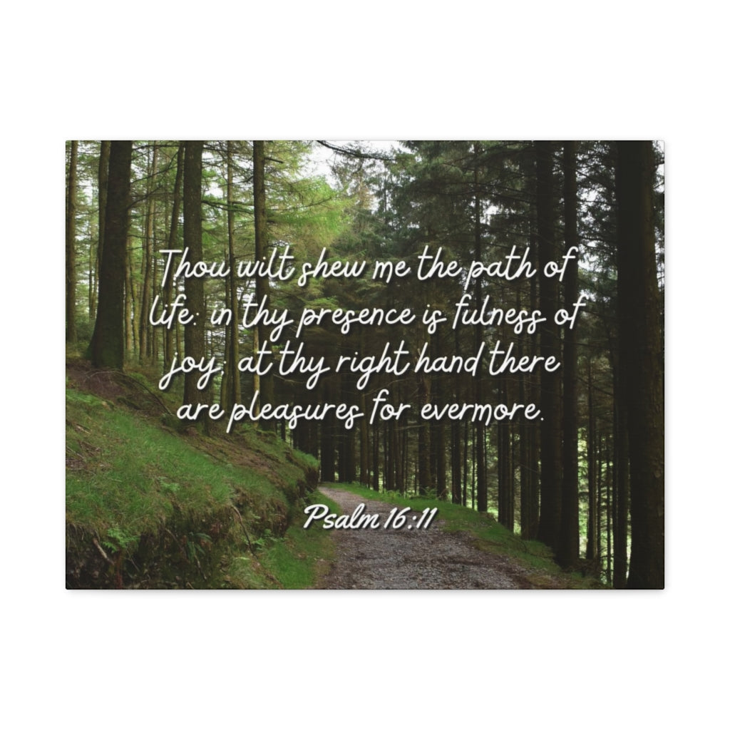 Scripture Walls The Path Of Life Psalm 16:11 Bible Verse Canvas Christian Wall Art Ready to Hang Unframed-Express Your Love Gifts