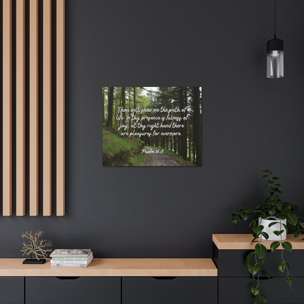 Scripture Walls The Path Of Life Psalm 16:11 Bible Verse Canvas Christian Wall Art Ready to Hang Unframed-Express Your Love Gifts