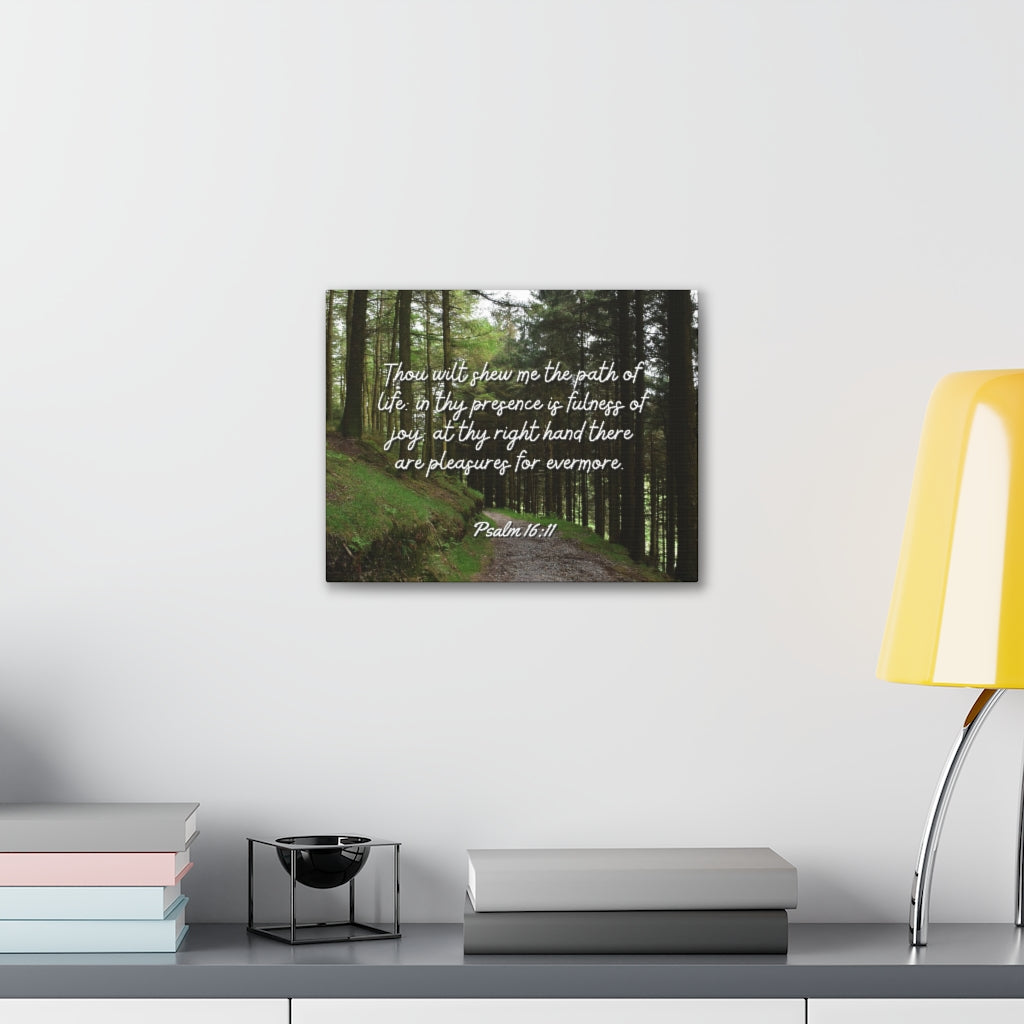 Scripture Walls The Path Of Life Psalm 16:11 Bible Verse Canvas Christian Wall Art Ready to Hang Unframed-Express Your Love Gifts