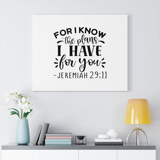 The Plans I Have Jeremiah 29:11 Bible Verse Canvas Christian Wall Art Ready to Hang Unframed-Express Your Love Gifts