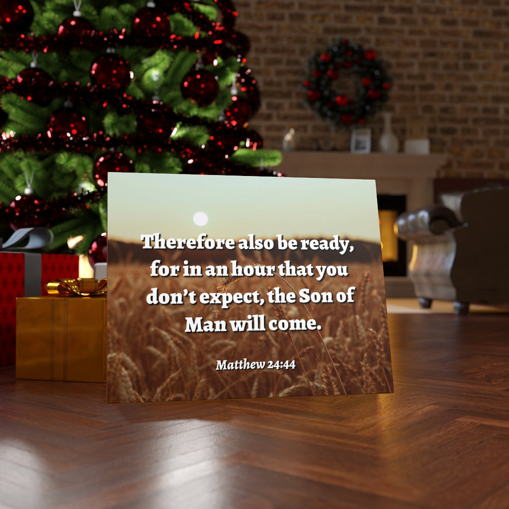 The Son Matthew 24:44 Bible Verse Canvas Christian Wall Art Ready to Hang Unframed-Express Your Love Gifts