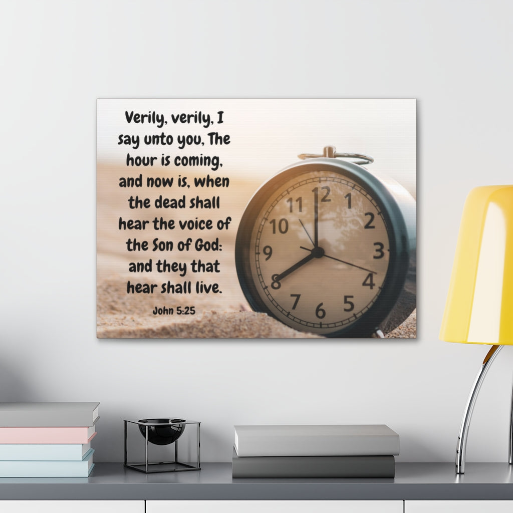 Scripture Walls The Son Of God John 5:25 Bible Verse Canvas Christian Wall Art Ready to Hang Unframed-Express Your Love Gifts
