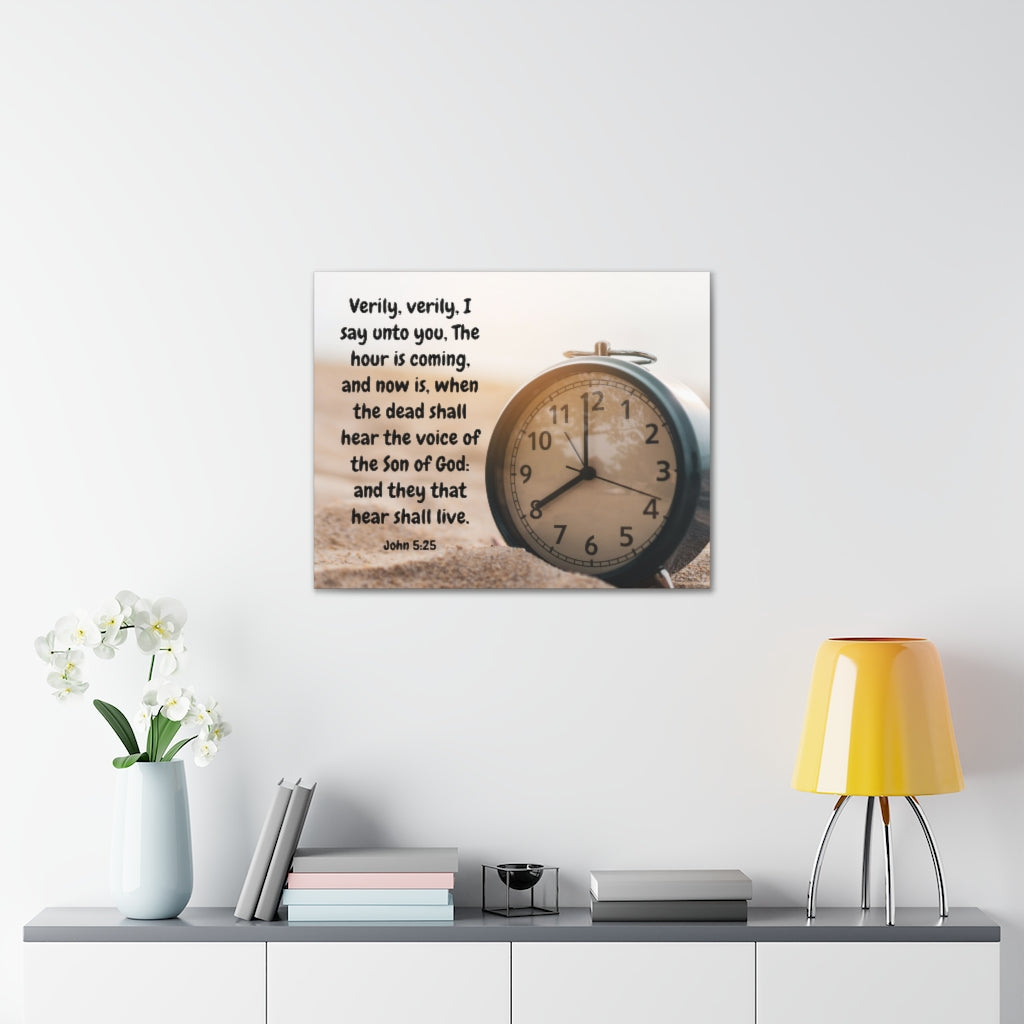 Scripture Walls The Son Of God John 5:25 Bible Verse Canvas Christian Wall Art Ready to Hang Unframed-Express Your Love Gifts