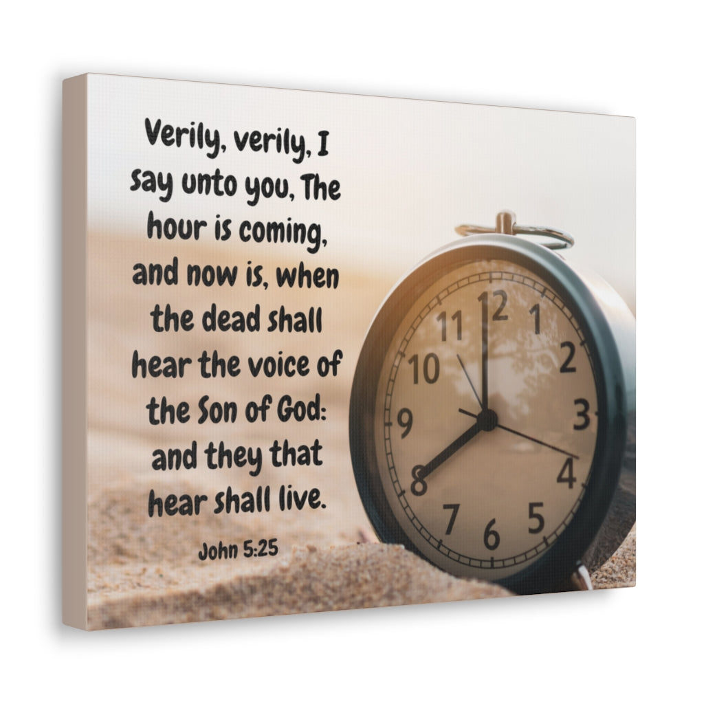 Scripture Walls The Son Of God John 5:25 Bible Verse Canvas Christian Wall Art Ready to Hang Unframed-Express Your Love Gifts
