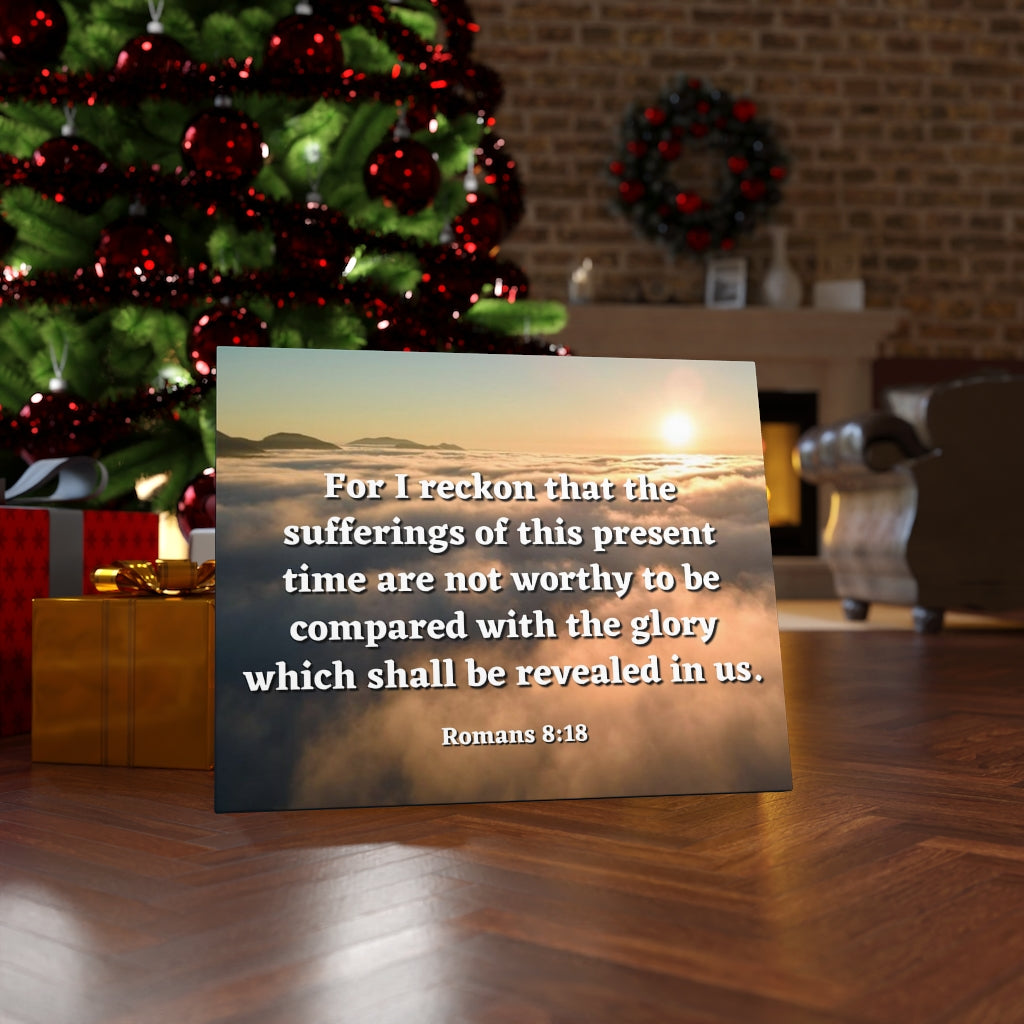 The Sufferings Romans 8:18 Bible Verse Canvas Christian Wall Art Ready to Hang Unframed-Express Your Love Gifts