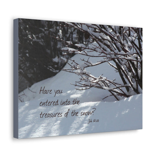 The Treasures Job 38:22 Bible Verse Canvas Christian Wall Art Ready to Hang Unframed-Express Your Love Gifts