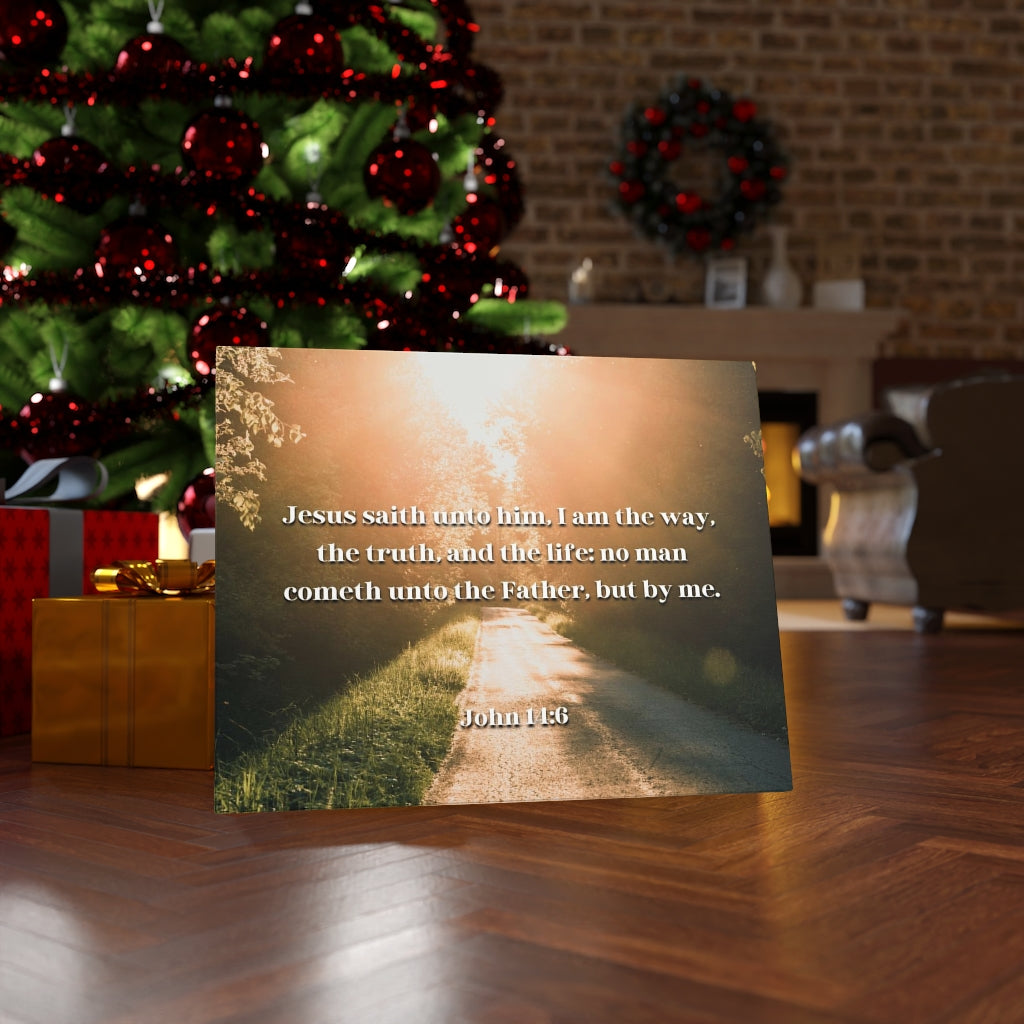 The Truth And The Life John 14:6 Bible Verse Canvas Christian Wall Art Ready to Hang Unframed-Express Your Love Gifts