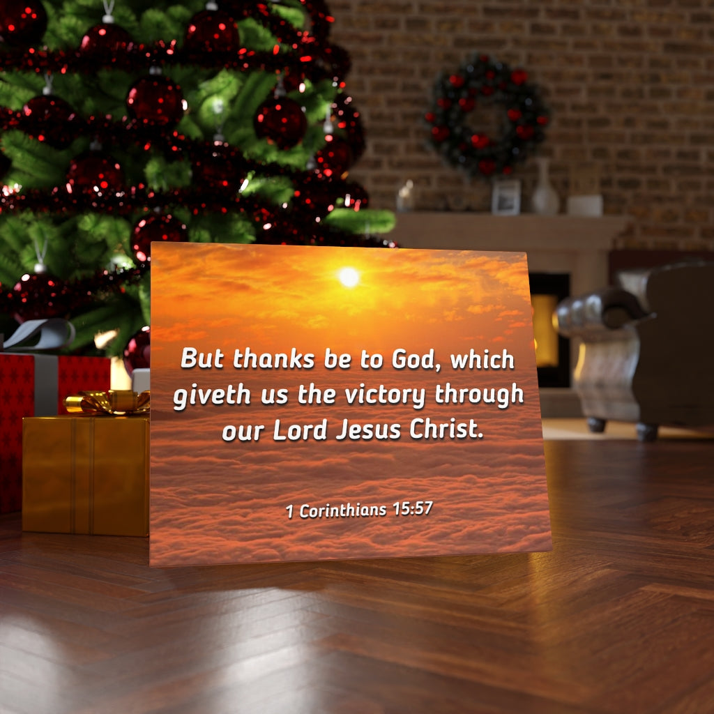 The Victory 1 Corinthians 15:57 Bible Verse Canvas Christian Wall Art Ready to Hang Unframed-Express Your Love Gifts