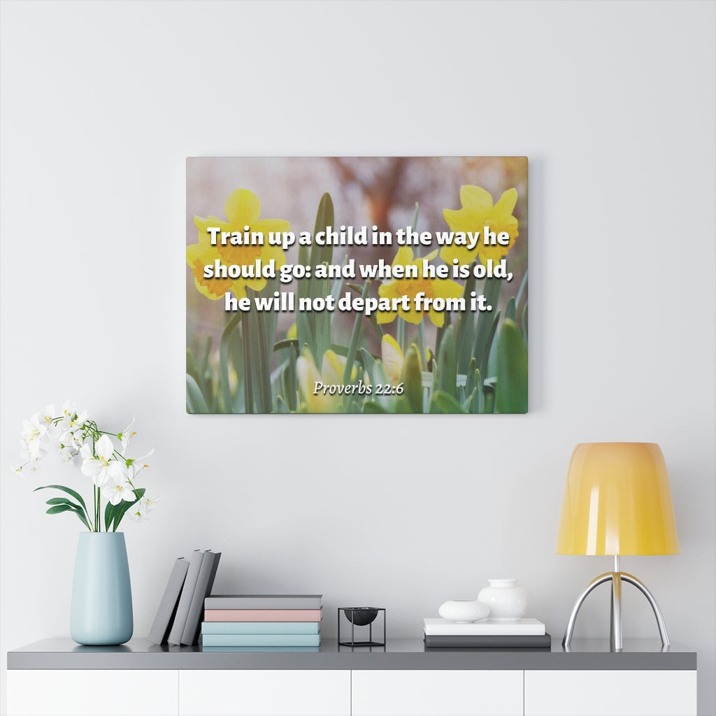 The Way He Should Go Proverbs 2:26 Bible Verse Canvas Christian Wall Art Ready to Hang Unframed-Express Your Love Gifts