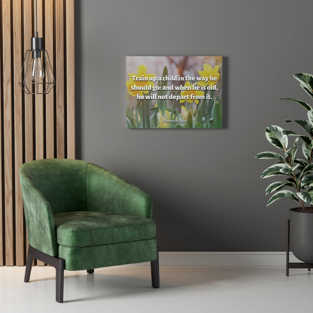 The Way He Should Go Proverbs 2:26 Bible Verse Canvas Christian Wall Art Ready to Hang Unframed-Express Your Love Gifts