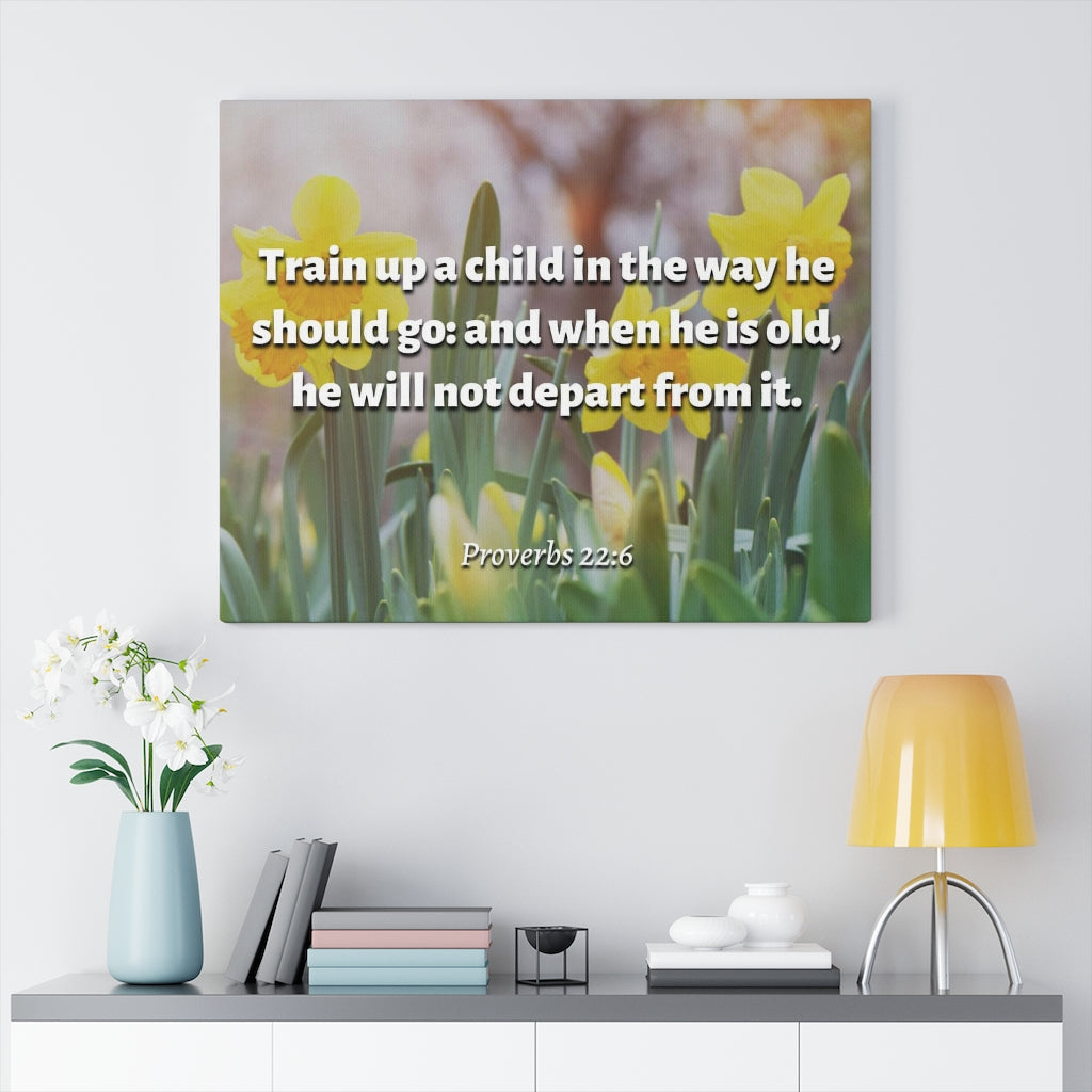 The Way He Should Go Proverbs 2:26 Bible Verse Canvas Christian Wall Art Ready to Hang Unframed-Express Your Love Gifts