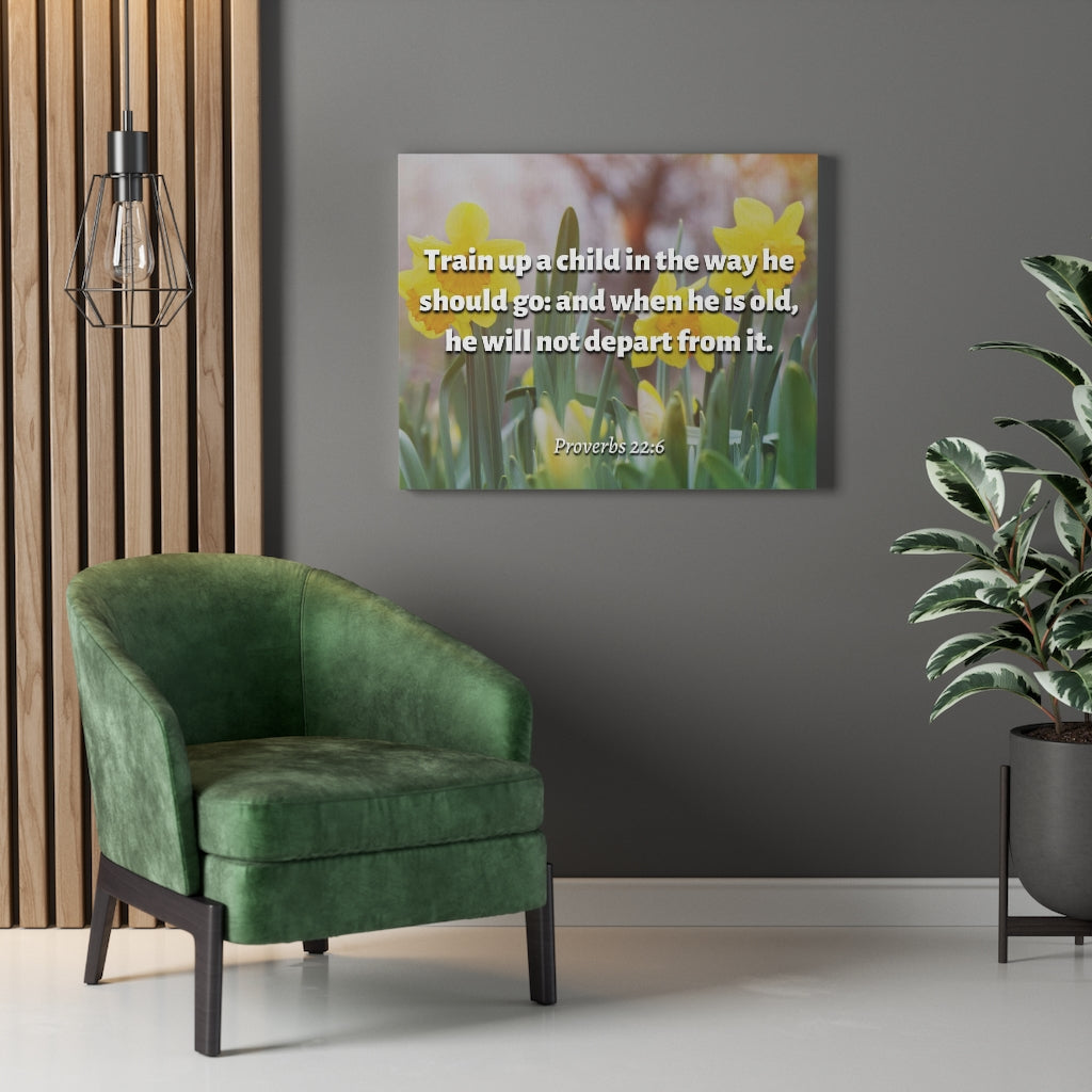 The Way He Should Go Proverbs 2:26 Bible Verse Canvas Christian Wall Art Ready to Hang Unframed-Express Your Love Gifts