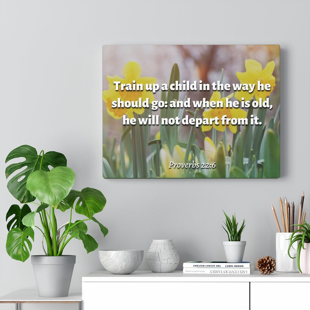 The Way He Should Go Proverbs 2:26 Bible Verse Canvas Christian Wall Art Ready to Hang Unframed-Express Your Love Gifts