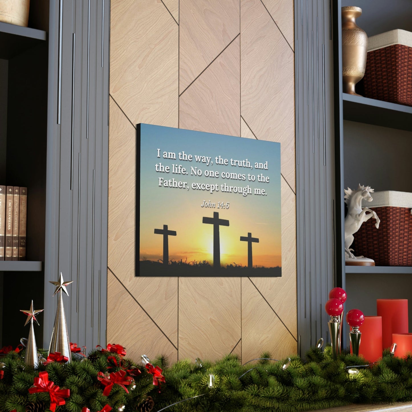 The Way John 14:6 Sunset Christian Wall Art Bible Verse Print Ready to Hang Unframed-Express Your Love Gifts