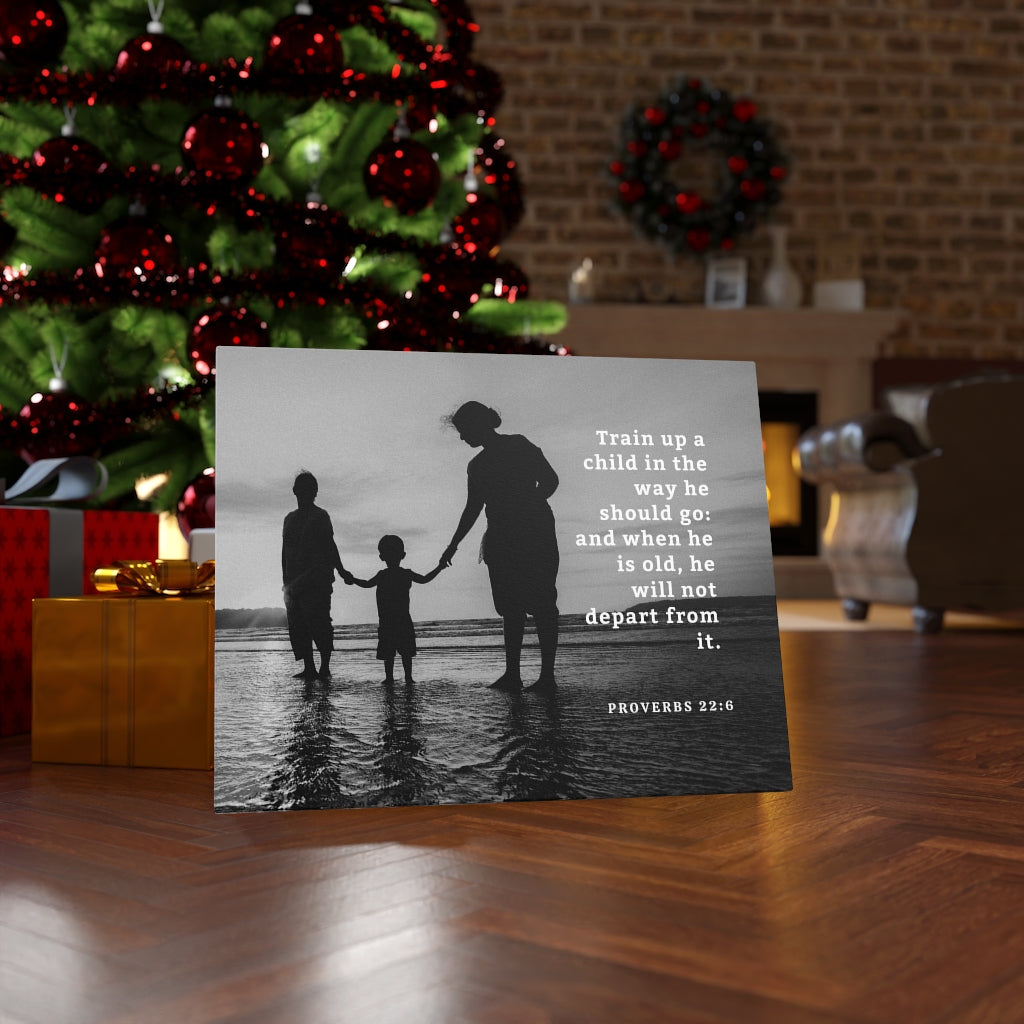 The Way Proverbs 22:6 Bible Verse Canvas Christian Wall Art Ready to Hang Unframed-Express Your Love Gifts