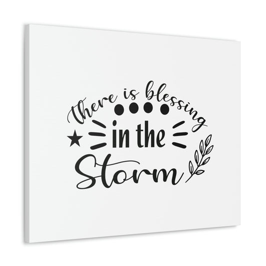 There Is Blessing In The Storm Isaiah 43:2 Christian Wall Art Bible Verse Print Ready to Hang Unframed-Express Your Love Gifts