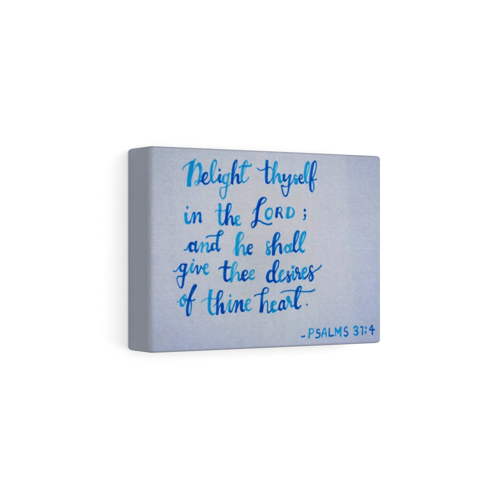 Thine Heart Psalms 37:4 Bible Verse Canvas Christian Wall Art Ready to Hang Unframed-Express Your Love Gifts