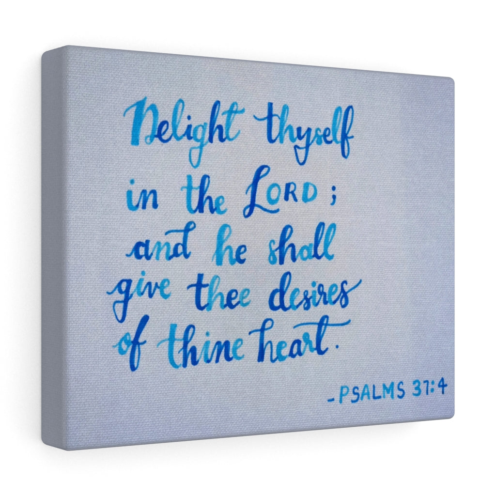 Thine Heart Psalms 37:4 Bible Verse Canvas Christian Wall Art Ready to Hang Unframed-Express Your Love Gifts