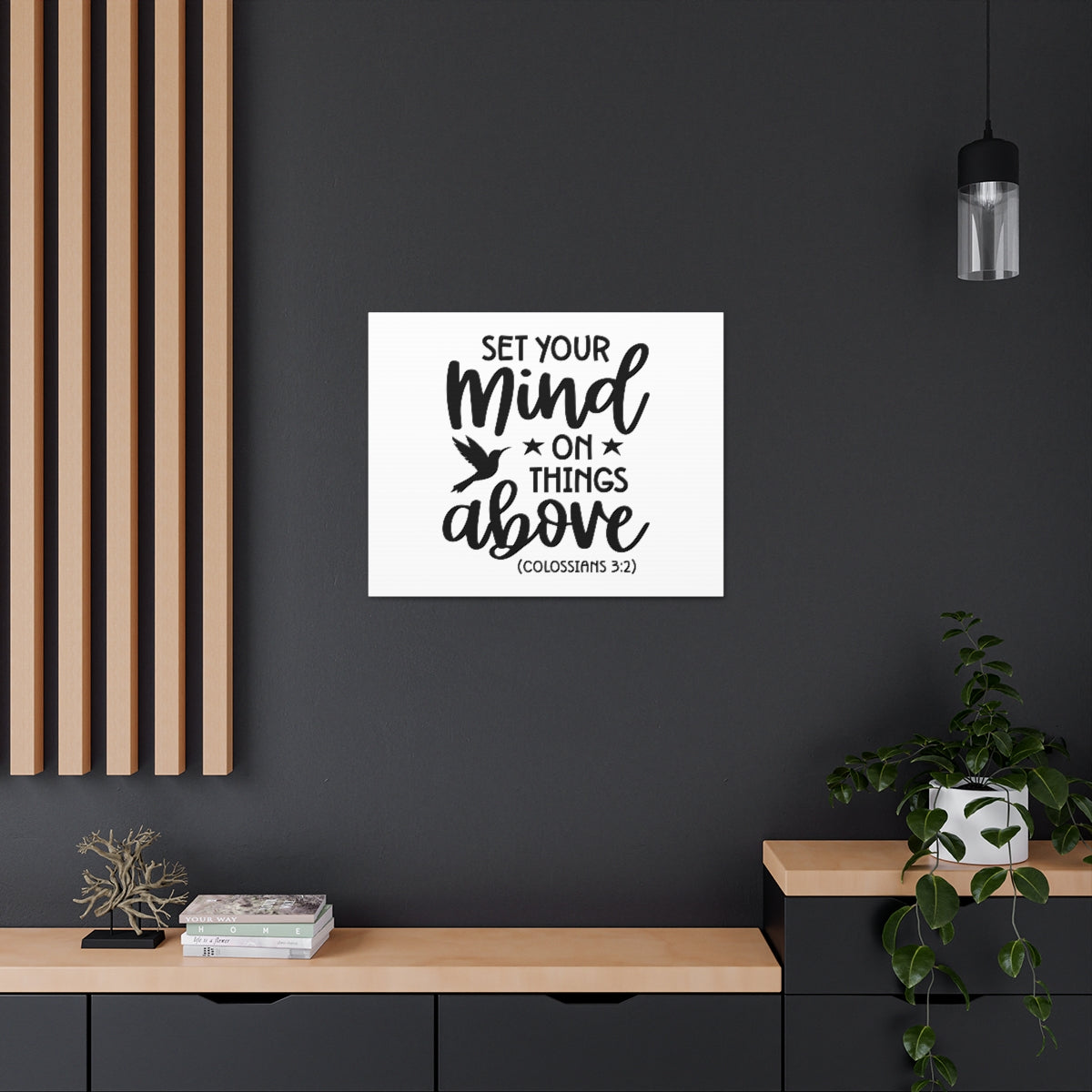 Scripture Walls Things Above Colossians 3:2 Bird Bible Verse Canvas Christian Wall Art Ready to Hang Unframed-Express Your Love Gifts