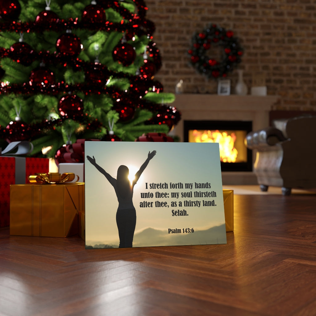 Scripture Walls Thirsty Land Psalm 143:6 Bible Verse Canvas Christian Wall Art Ready to Hang Unframed-Express Your Love Gifts