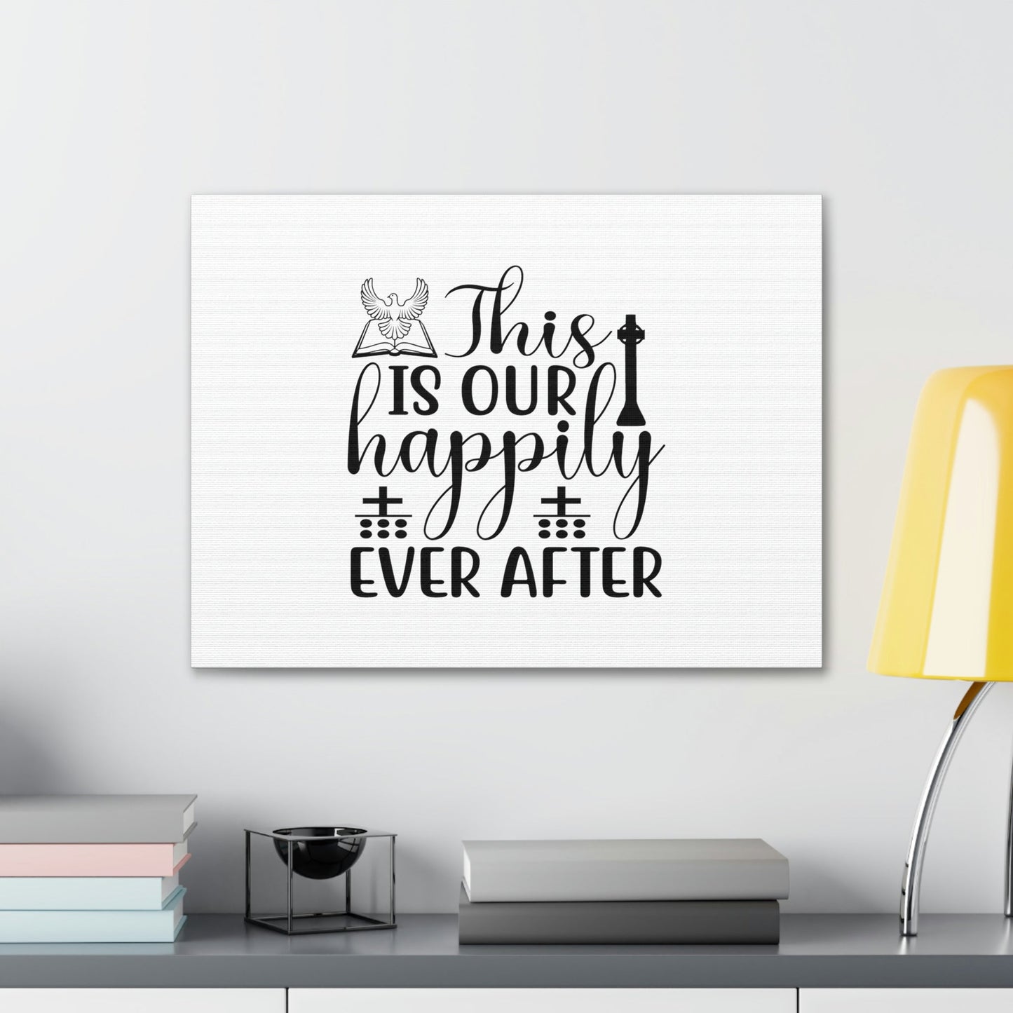 This Is Our Happily Ever After John 16:33 Christian Wall Art Bible Verse Print Ready to Hang Unframed-Express Your Love Gifts