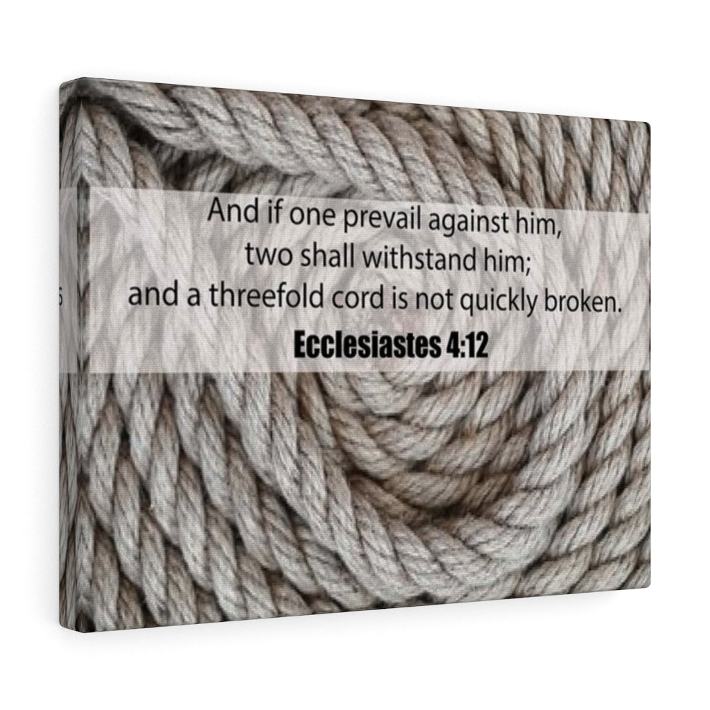 Scripture Walls Threefold Cord Ecclesiastes 4:12 Bible Verse Canvas Christian Wall Art Ready to Hang Unframed-Express Your Love Gifts