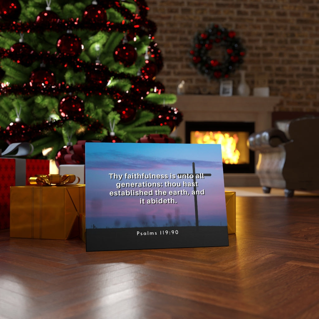 Thy Faithfulness Psalm 119:90 Bible Verse Canvas Christian Wall Art Ready to Hang Unframed-Express Your Love Gifts