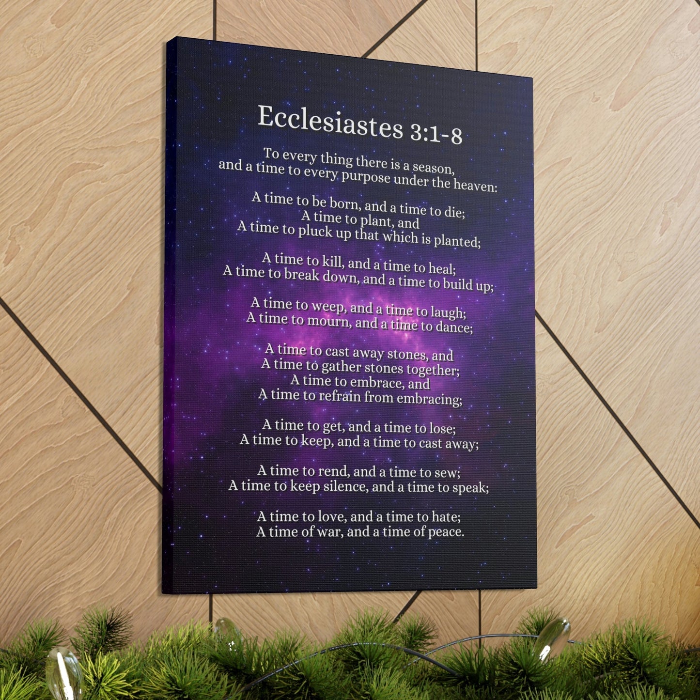 Scripture Walls Time For Everything Universe Ecclesiastes 3:2 Bible Verse Canvas Christian Wall Art Ready to Hang Unframed-Express Your Love Gifts