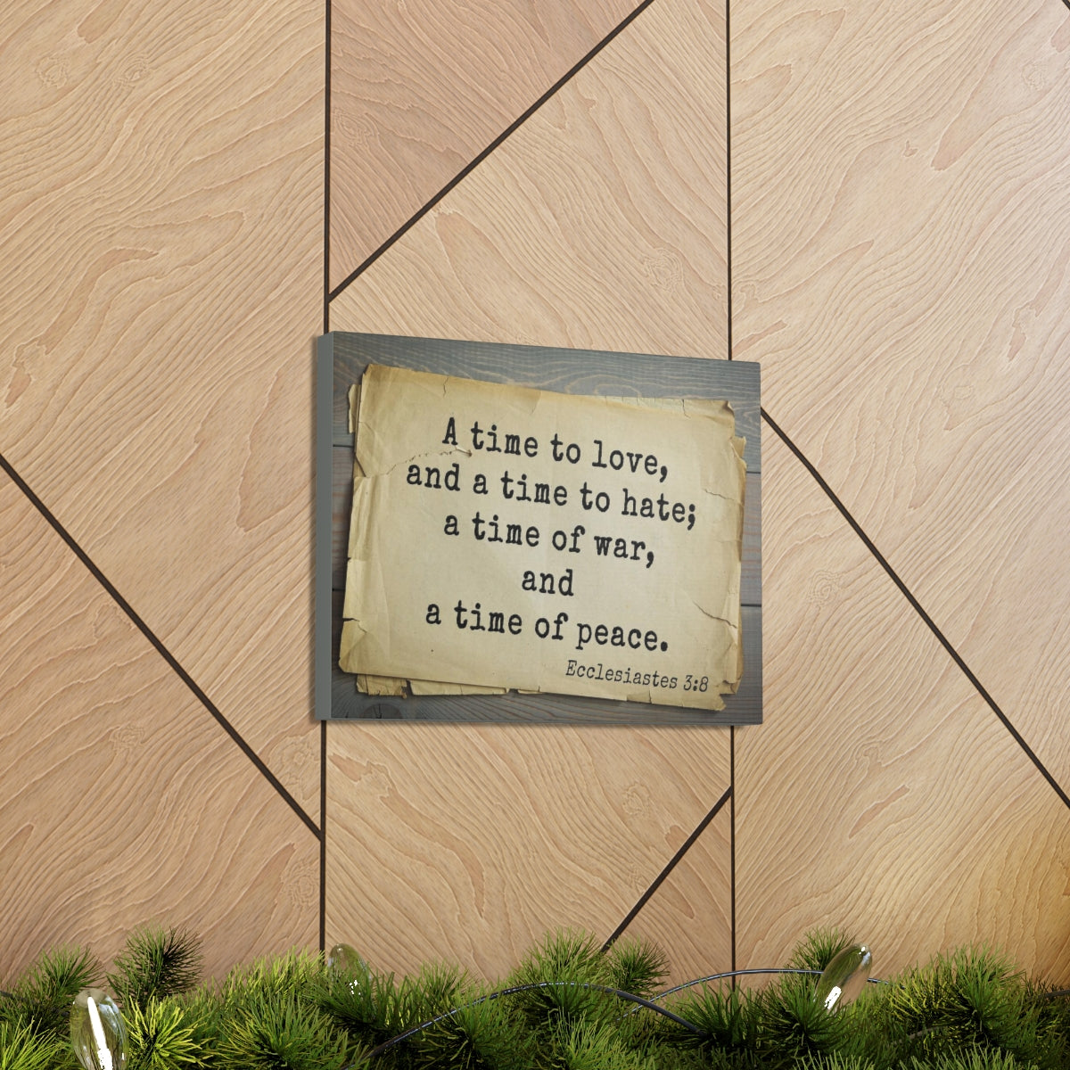 Scripture Walls Time To Love Ecclesiastes 3:8 Bible Verse Canvas Christian Wall Art Bible Verse Print Ready To Hang Unframed-Express Your Love Gifts