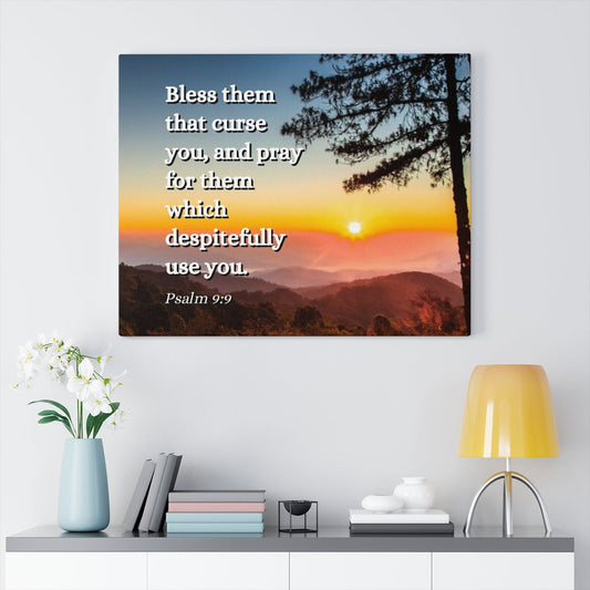 Times Of Trouble Psalm 9:9 Bible Verse Canvas Christian Wall Art Ready to Hang Unframed-Express Your Love Gifts
